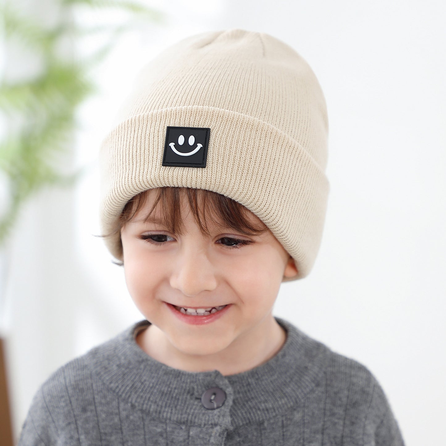 Hat Fashion Woolen Cute Smiley Face Kids' Headwear