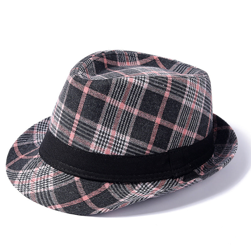 Men's British Style Billycock Plaid Hat Top Hats & Caps