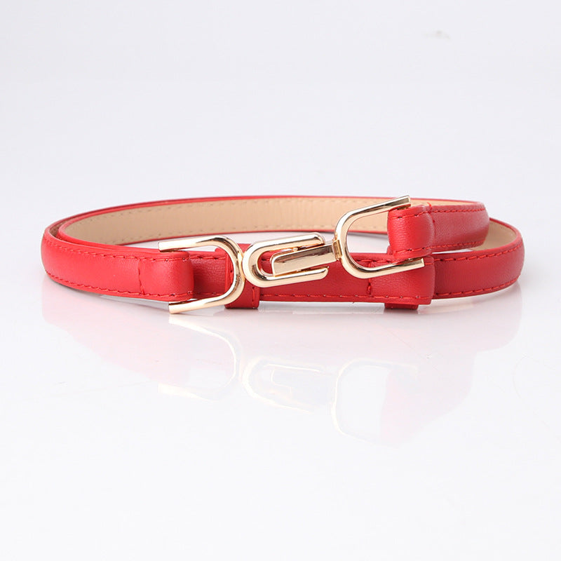 Women's Accessories Pair Of Buckles Adjustable Thin Belts