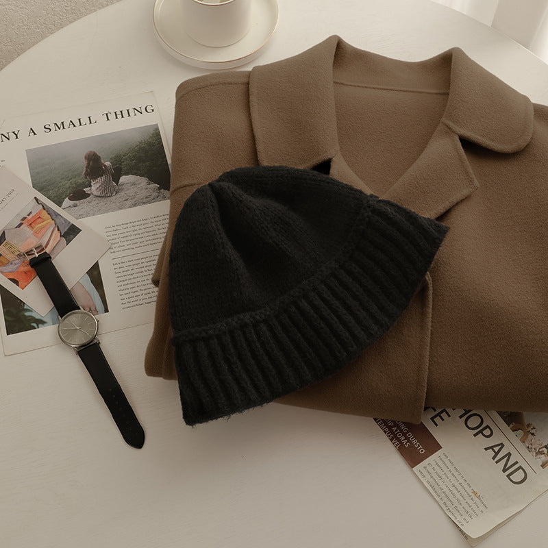 Women's Woolen Bucket Hat Korean Small Thermal Hats & Caps