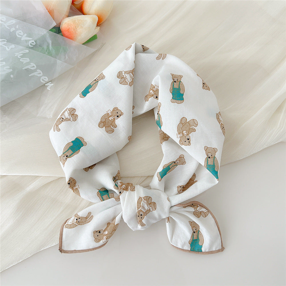 Women's Silk Summer Fresh Korean Style Artistic Scarfs