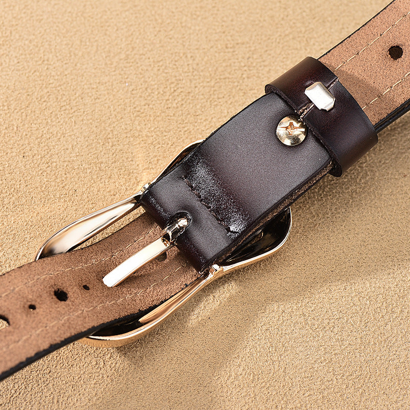 Women's Authentic Leather Hollow Out Versatile Cowhide Belts