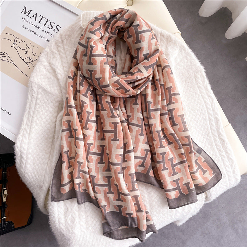 Contrast Color Street Fashion Shawl High Scarfs