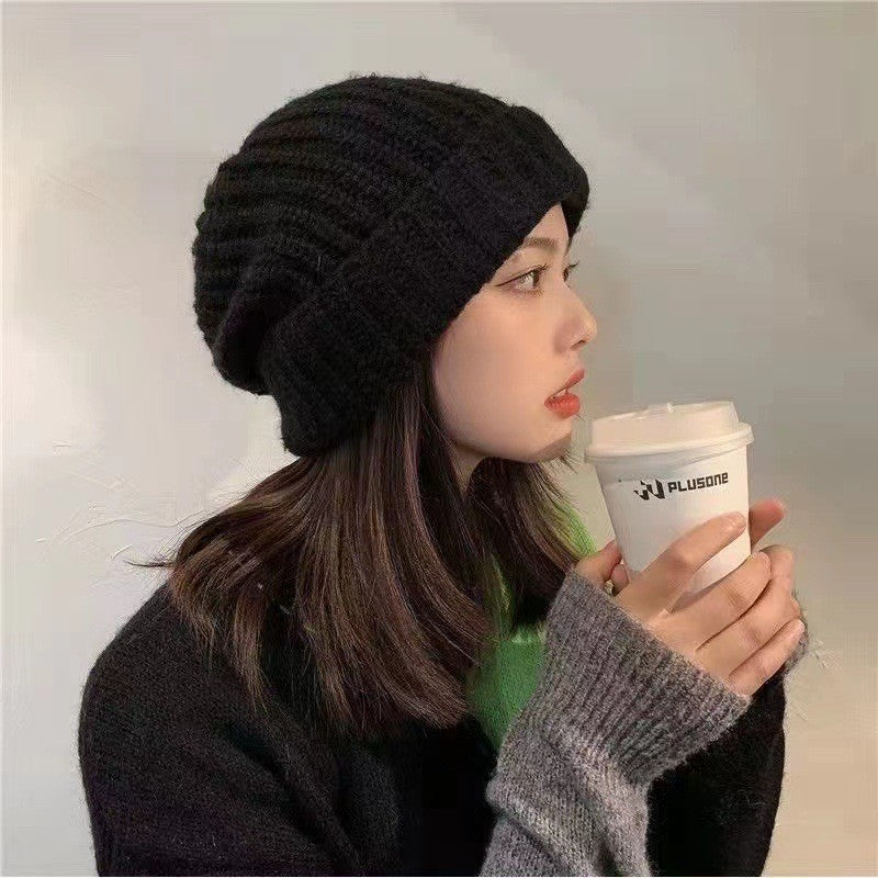 Women's Woolen Korean Knitted Hat Warm Versatile Hats & Caps