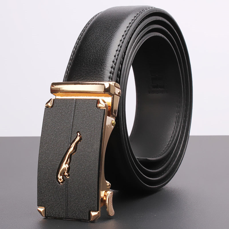 Men's Leather Boys High-grade Alloy Automatic Buckle Business Belts