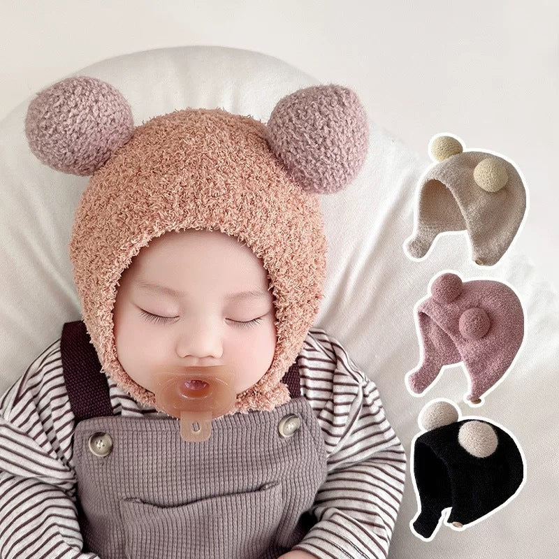 Hat Earmuffs Winter Cute Super Warm Born Kids' Headwear