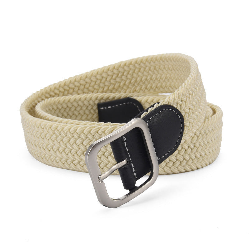 Women's & Men's Pin Buckle Woven Elastic Casual Canvas Belts