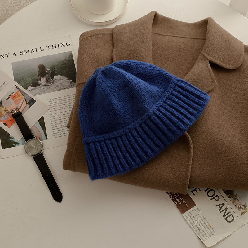 Women's Woolen Bucket Hat Korean Small Thermal Hats & Caps