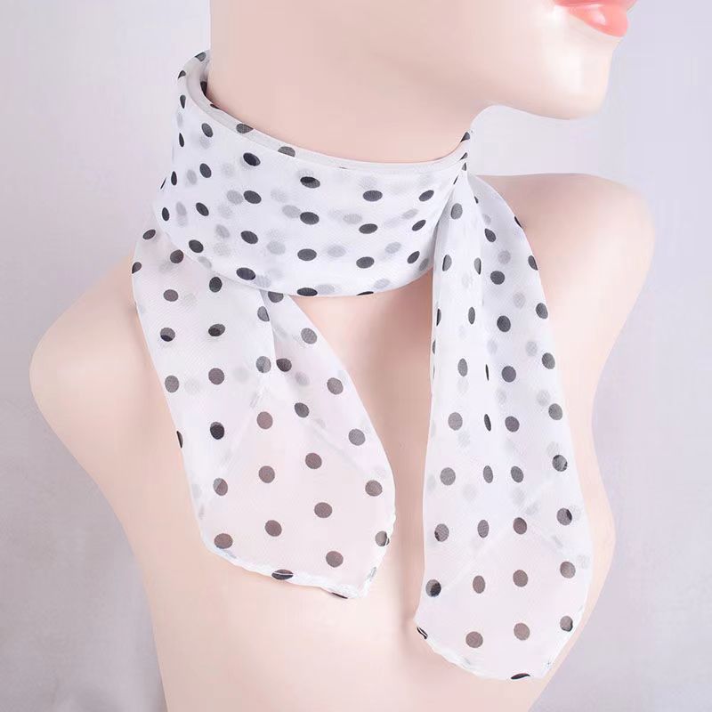 Women's Small Square Chiffon Soft Emulation Silk Scarfs