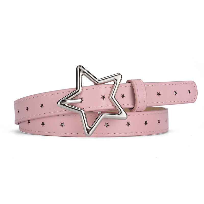 Women's & Children's Star Fashion Hole Sweet Decoration Matching Belts