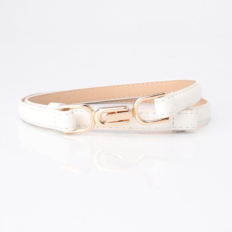 Women's Accessories Pair Of Buckles Adjustable Thin Belts