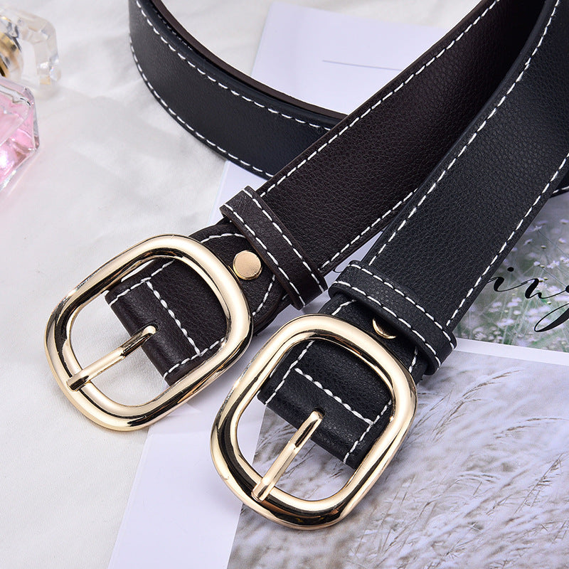 Women's Pants Decoration Black Thin Fashion Personal Accessories Belts