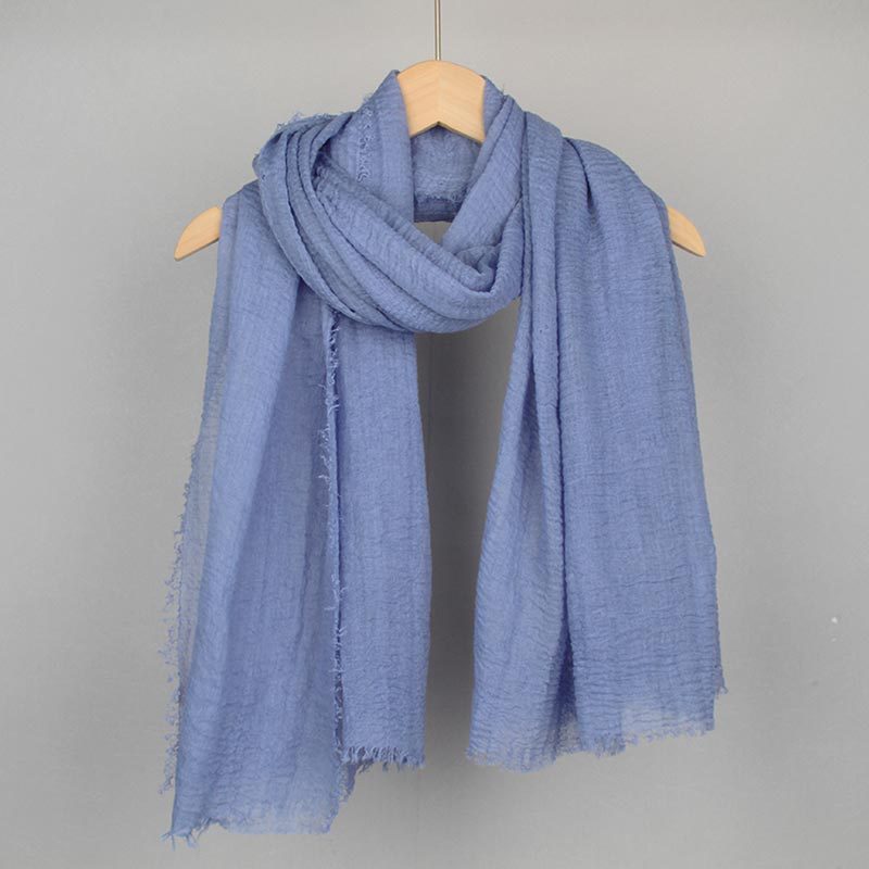 Women's Solid Color Cotton Linen Hair Towel Monochrome Scarfs