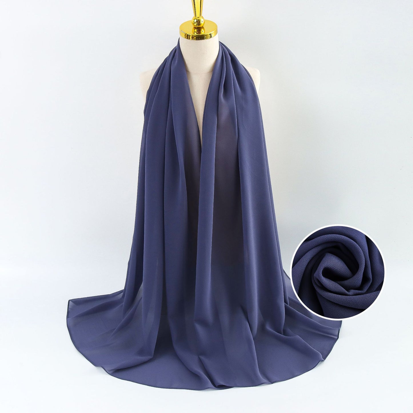 Women's Pearl Chiffon Solid Color Bubble Bag Scarfs