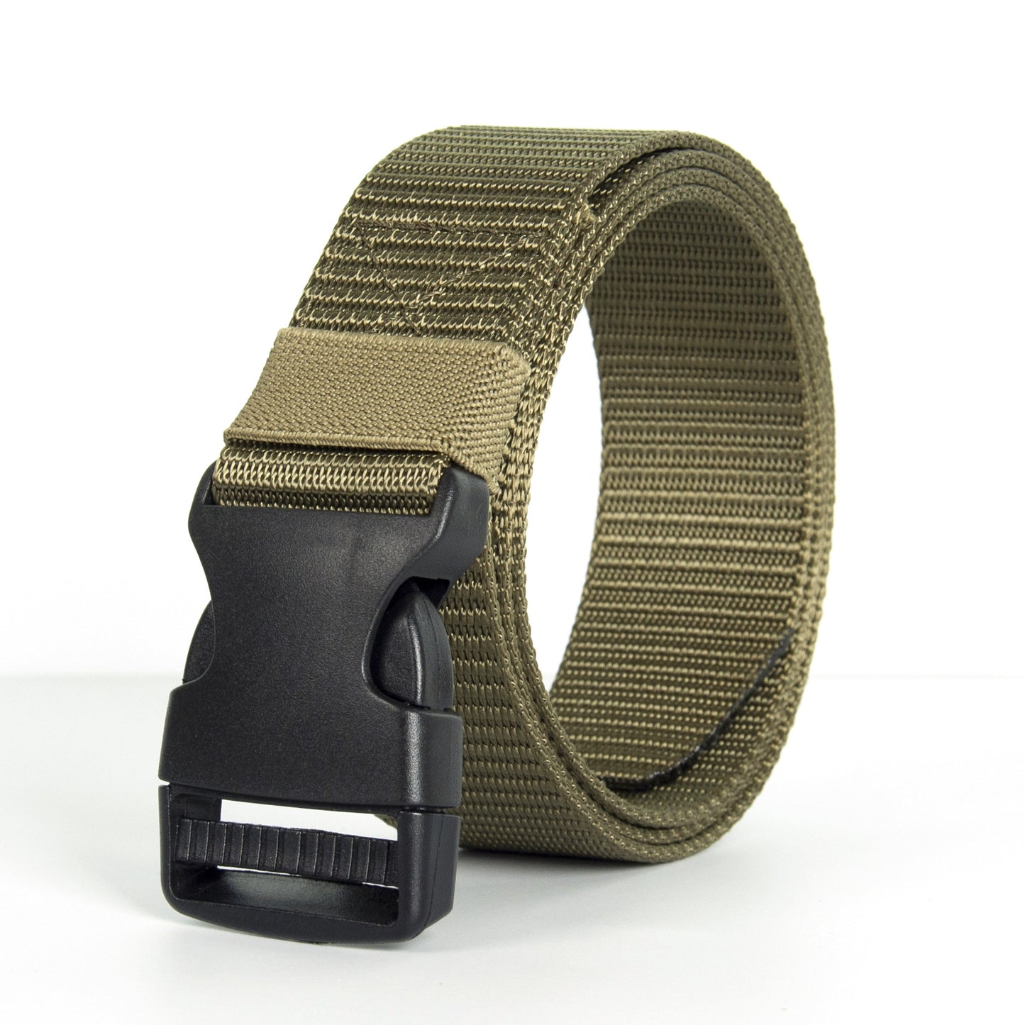 Women's & Men's Canvas Green Without Metal Tactical Military Training Automatic Buckle Belts