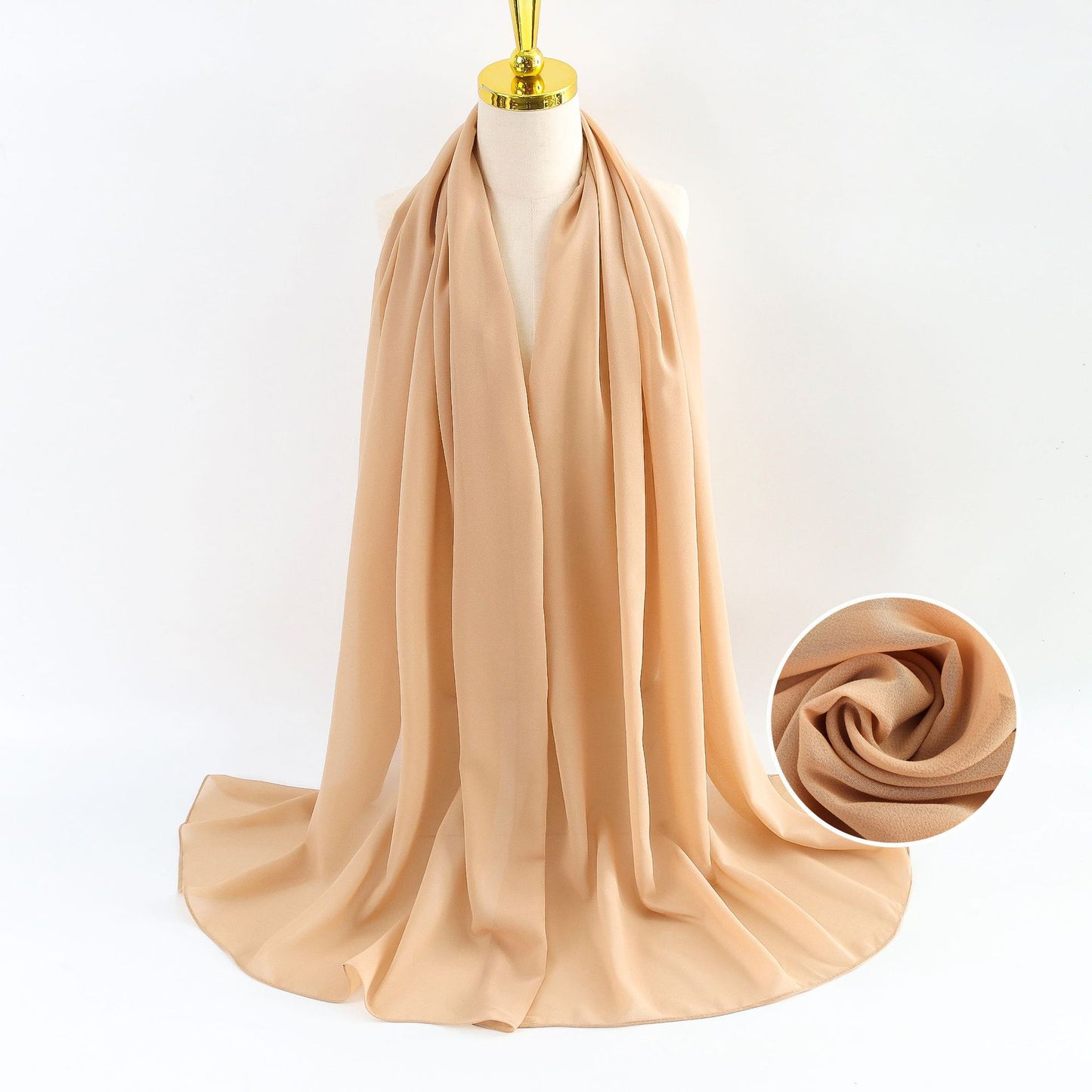 Women's Pearl Chiffon Solid Color Bubble Bag Scarfs