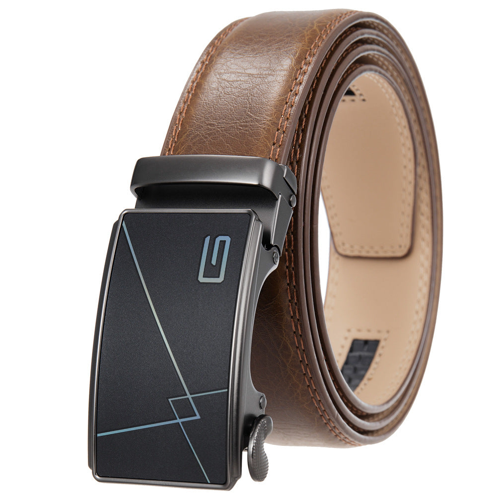 Men's Durable Classy Automatic Buckle Cowhide Belts