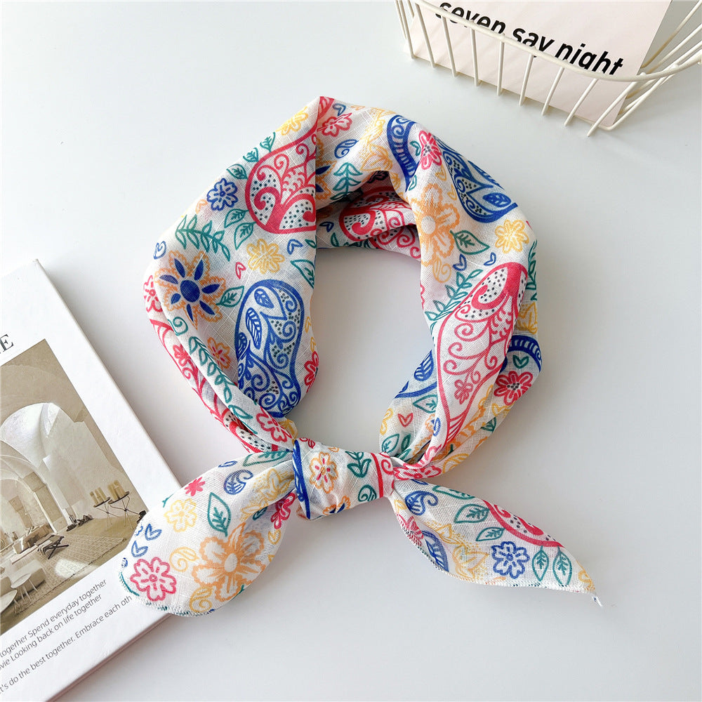 Women's Square Towel Silk Artistic Versatile Fashionable Elegant Scarfs