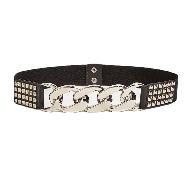 Women's Sense Decorative Rivets With Suit Skirt Waist Belts