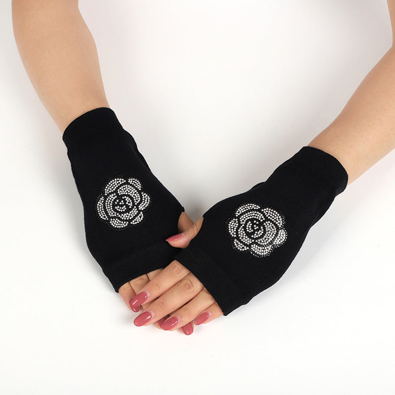 Women's & Men's Sailor Dance Open Finger Rivet Knitting Gloves