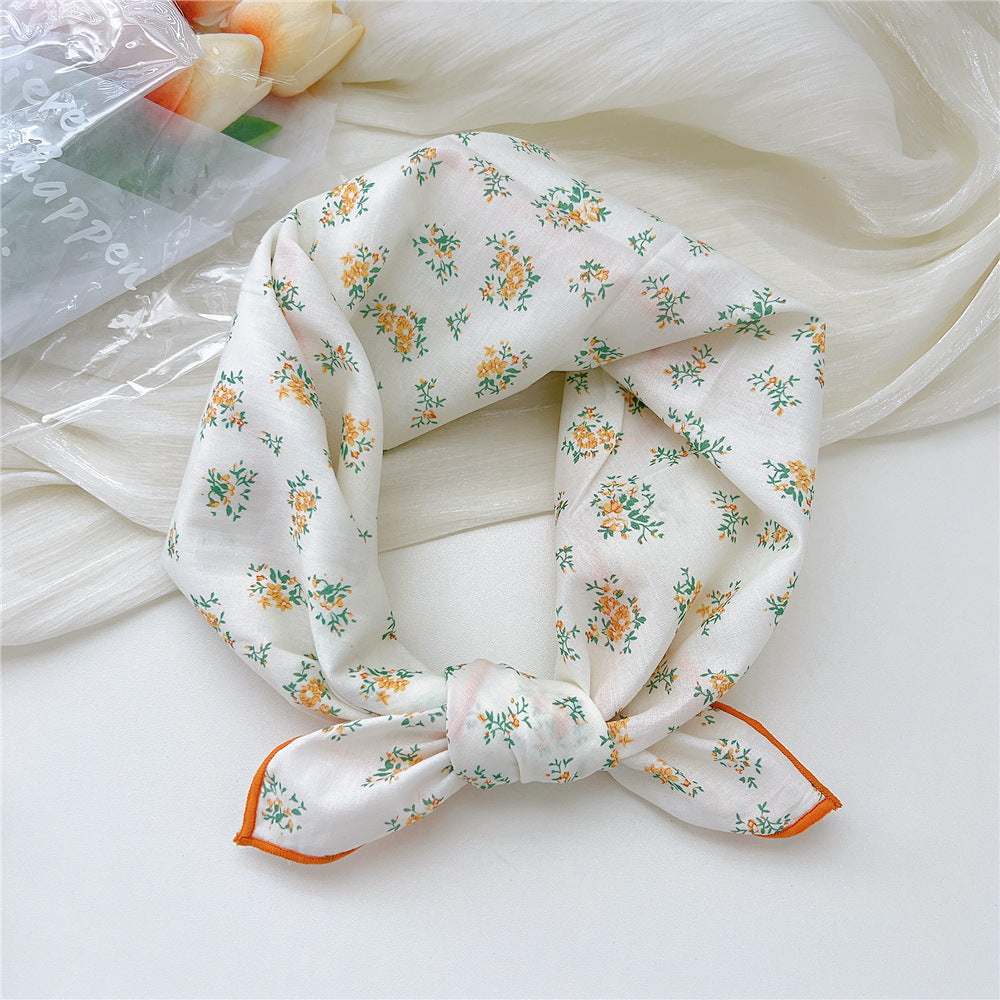 Women's Silk Summer Fresh Korean Style Artistic Scarfs