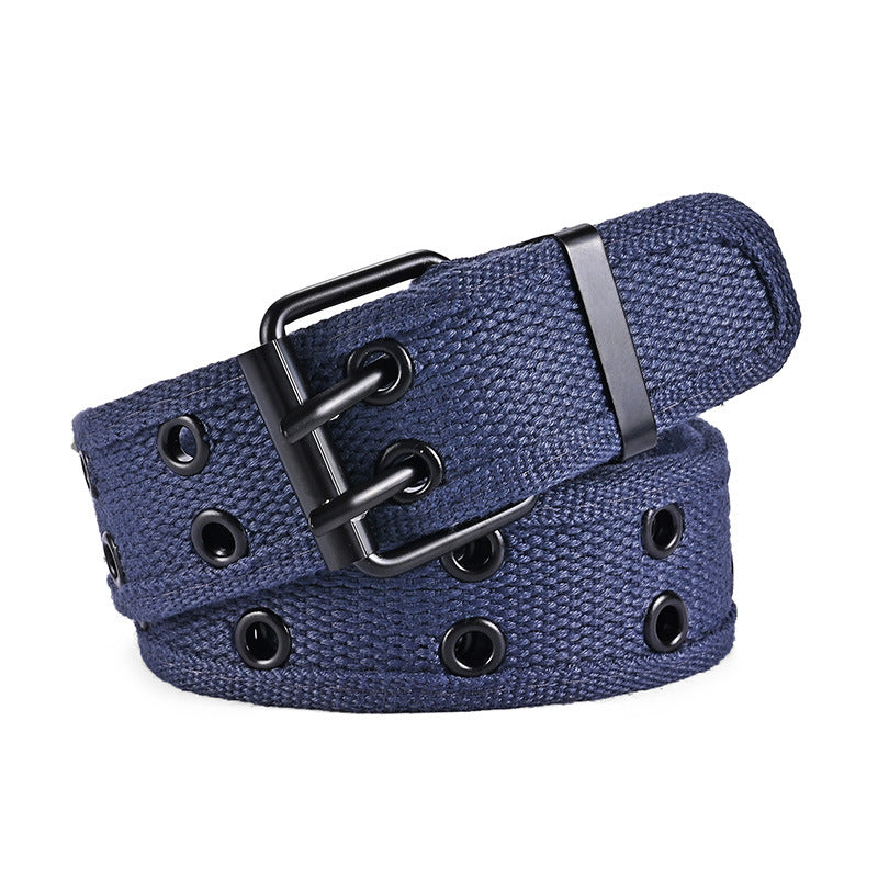 Women's & Men's Green Canvas Business Shirt Trendy Punk Belts