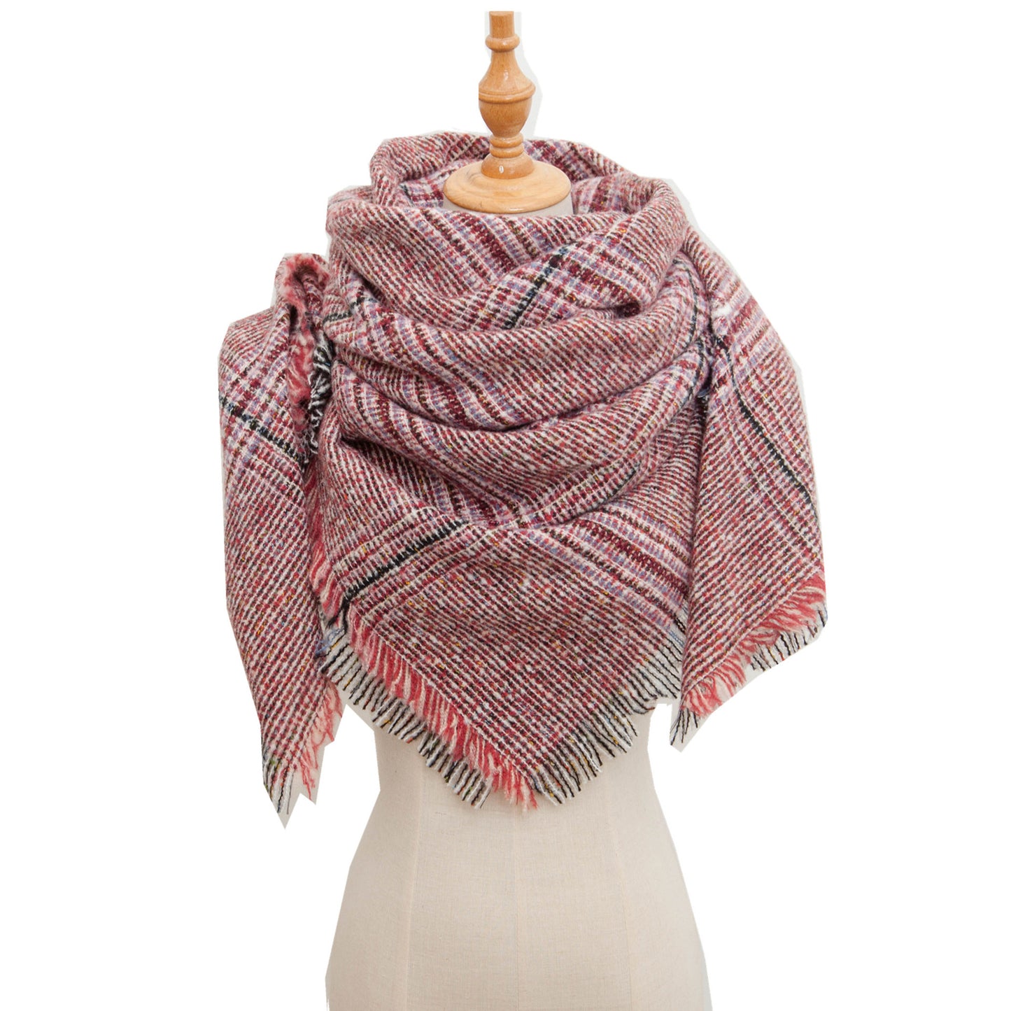 Versatile Source Shawl Large Plaid Triangle Scarfs