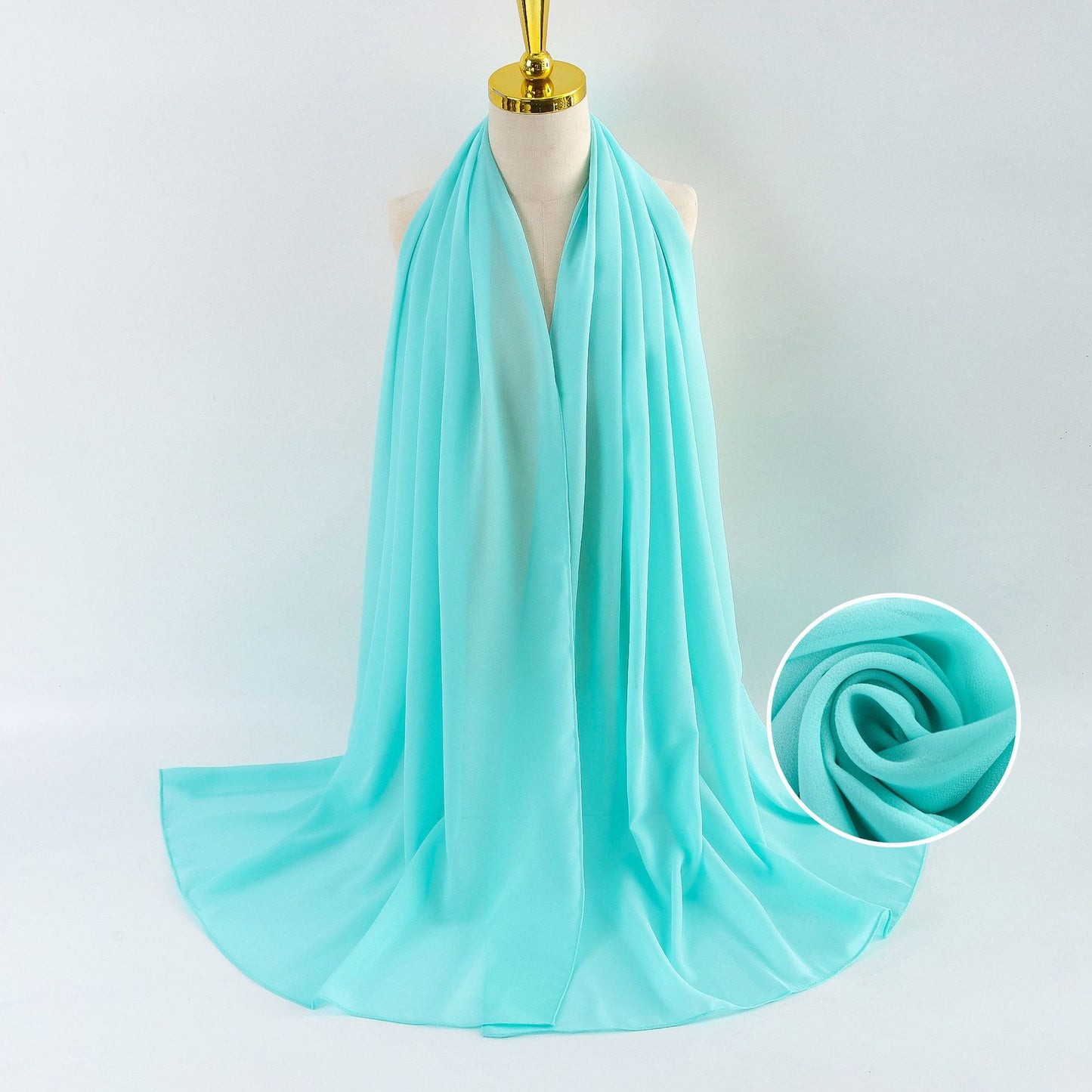 Women's Pearl Chiffon Solid Color Bubble Bag Scarfs