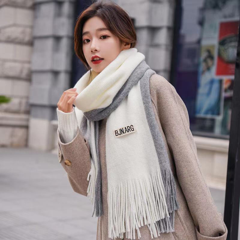 Women's Winter Korean Style Versatile Cute Thickening Couple Scarfs