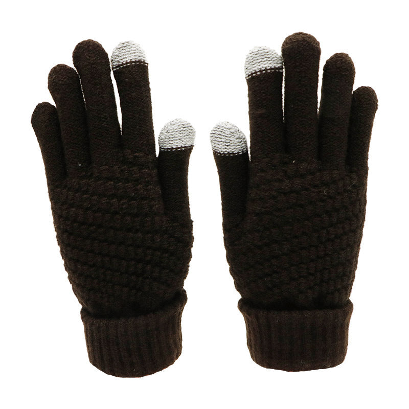 Women's Screen Knitted Winter Cold Protection Thickening Gloves