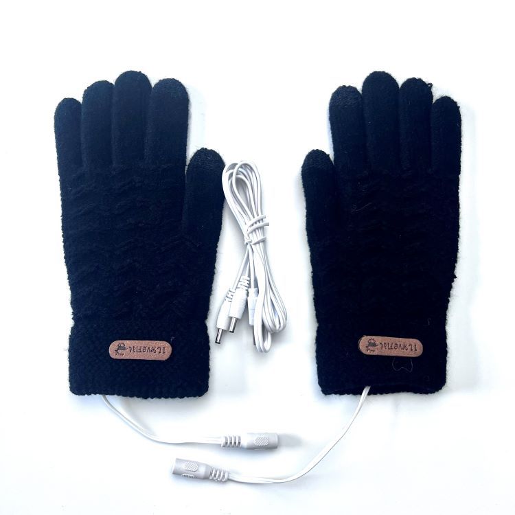 Women's Knitted Touch Screen Electrically Heated Power Gloves