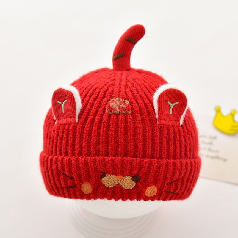 Hat Knitted Male Female Wool Infant Warm Earflaps Kids' Headwear