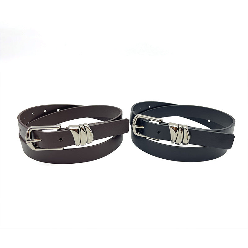 Women's Cattlehide Leather Surface Fashionable High Sense Belts