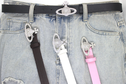 Women's Trendy Buckle Head Jeans Skirt Shaped Belts