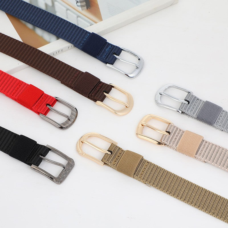 Women's Thin Casual Nylon Pant Korean Style Fashion Belts