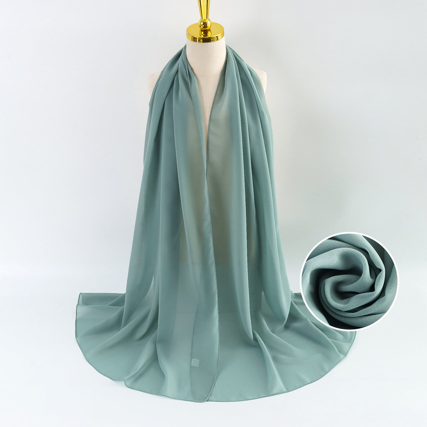 Women's Pearl Chiffon Solid Color Bubble Bag Scarfs