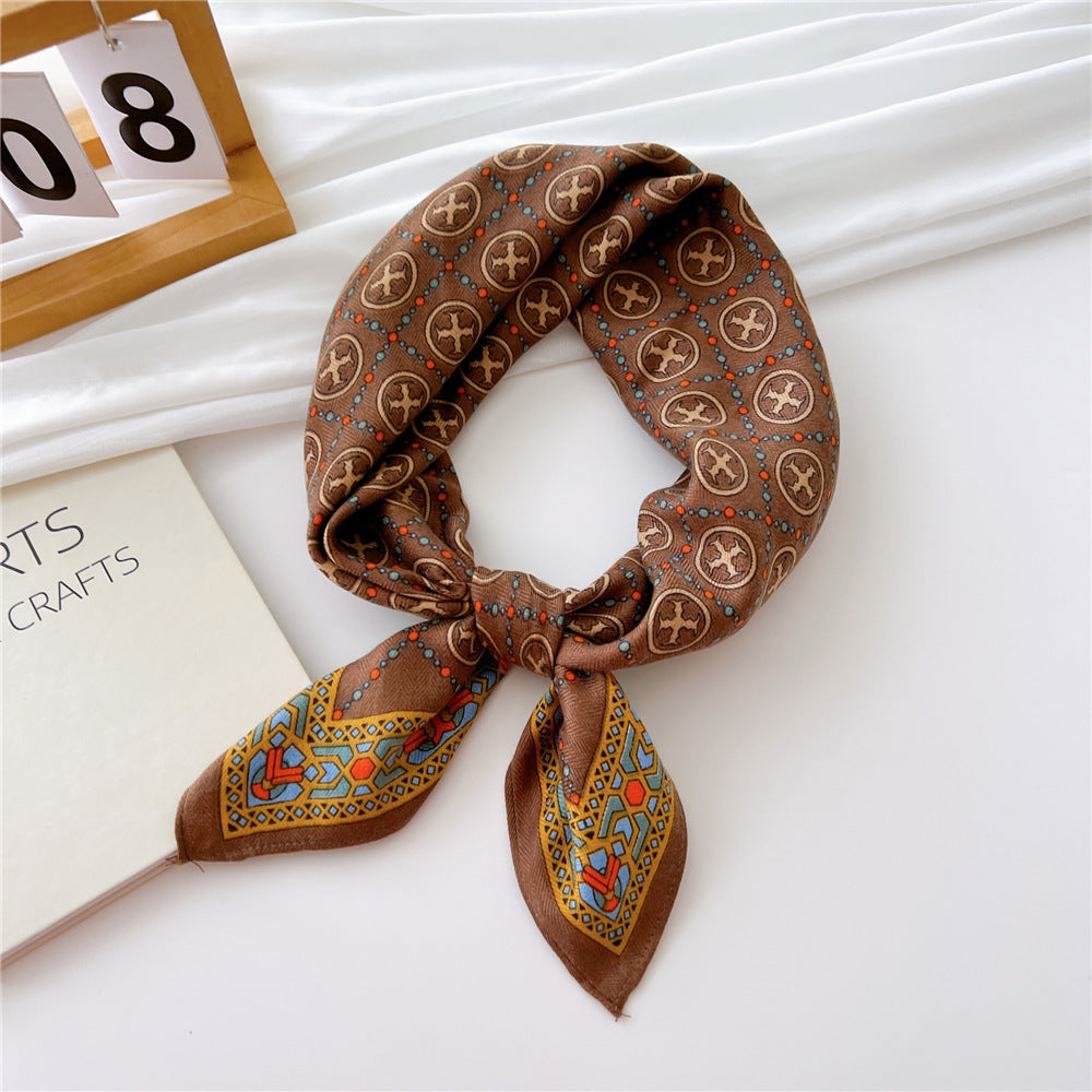 Women's Towel Silk Autumn Summer Fashionable Decorative Four With Scarves