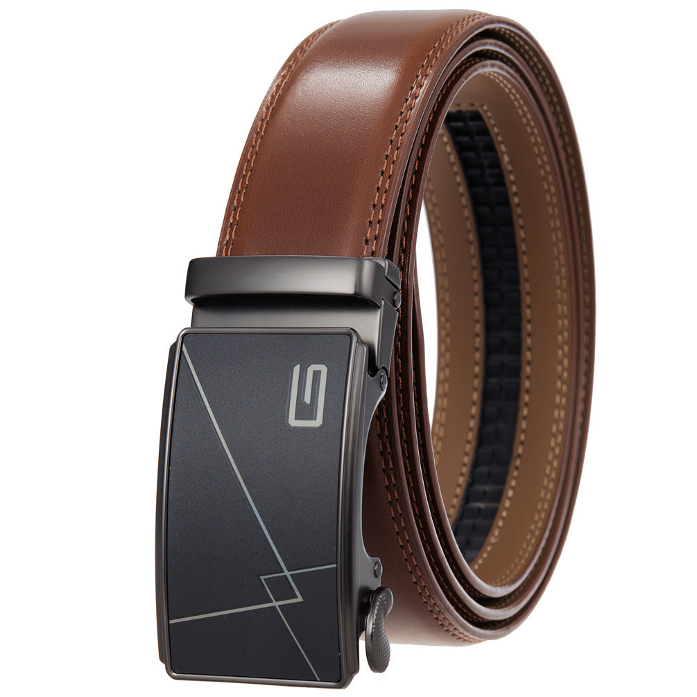 Men's Durable Classy Automatic Buckle Cowhide Belts