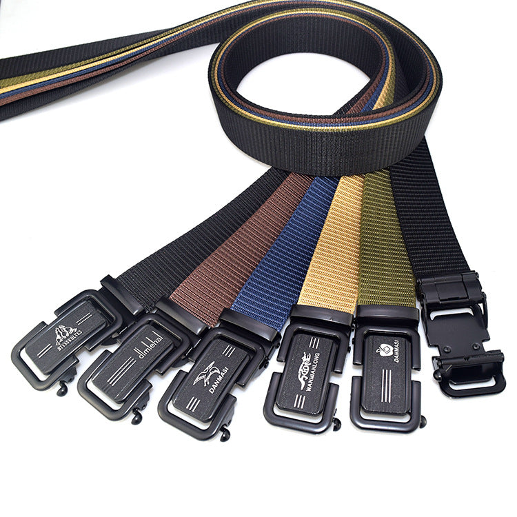 Men's Buckle Thickened Woven Pressure Plate Breathable Belts