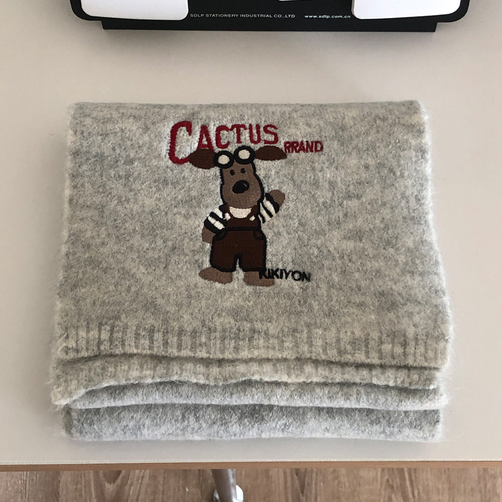 Knitted Warm Senior Puppy College Style Scarfs