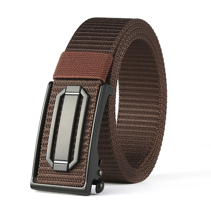 Men's Buckle Metal Toe Nylon Canvas Outer Belts