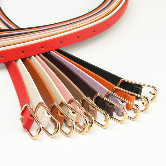 Women's Thin Fresh Sweet Dress Decorative Oval Belts