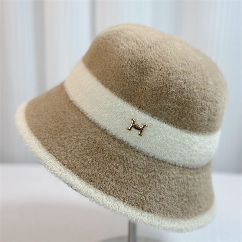 Women's Hat Korean Color Matching Front Large Back Small Hats & Caps