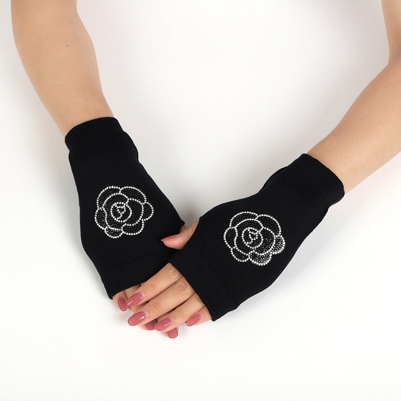 Women's & Men's Sailor Dance Open Finger Rivet Knitting Gloves