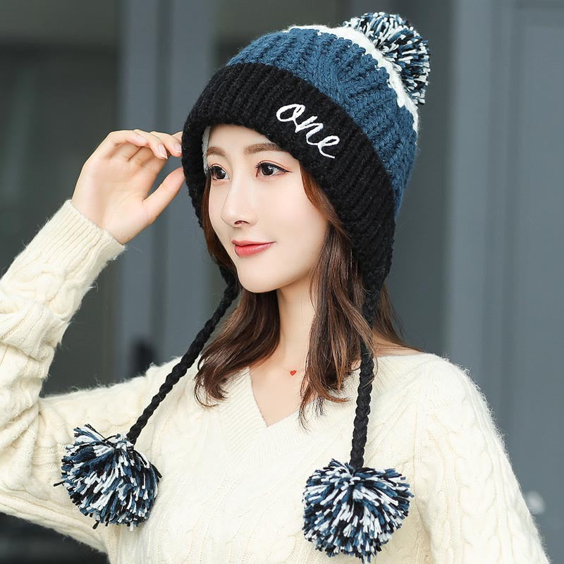 Women's Woolen Fashion Warm Hat Sweet Cute Korean Style Hats & Caps