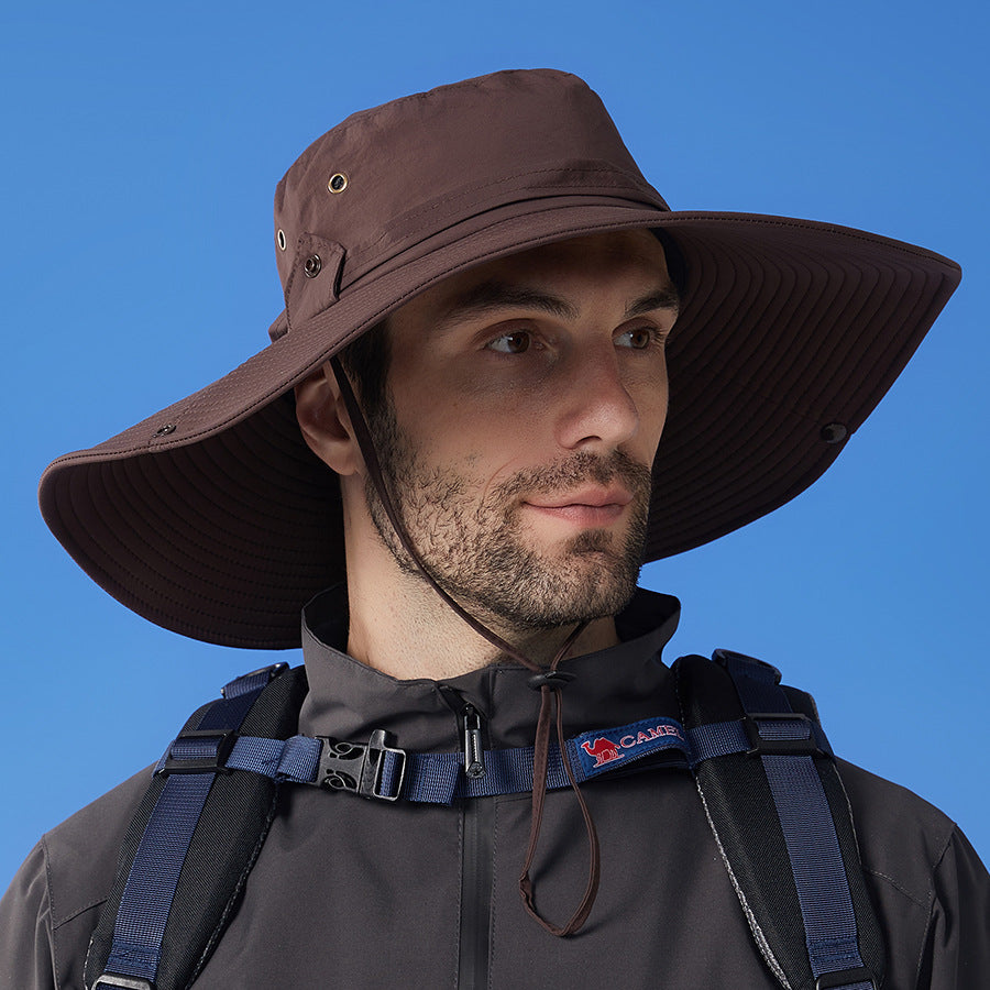 Men's Brim Waterproof Sun Outdoor Mountaineering Protection Circumference Hats & Caps