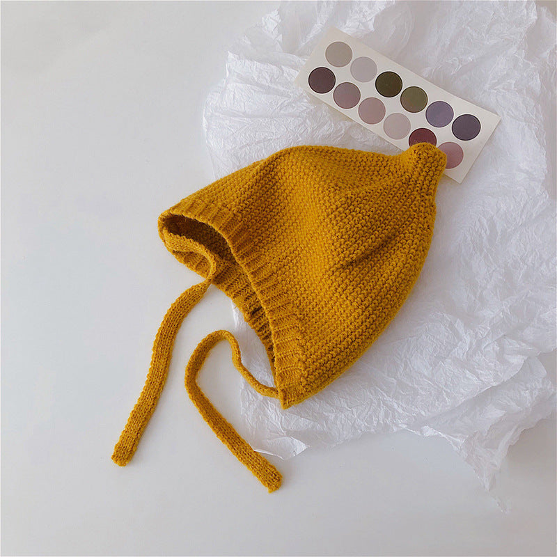 Style Hat Warm Wool Cute Pure Color Kids' Headwear