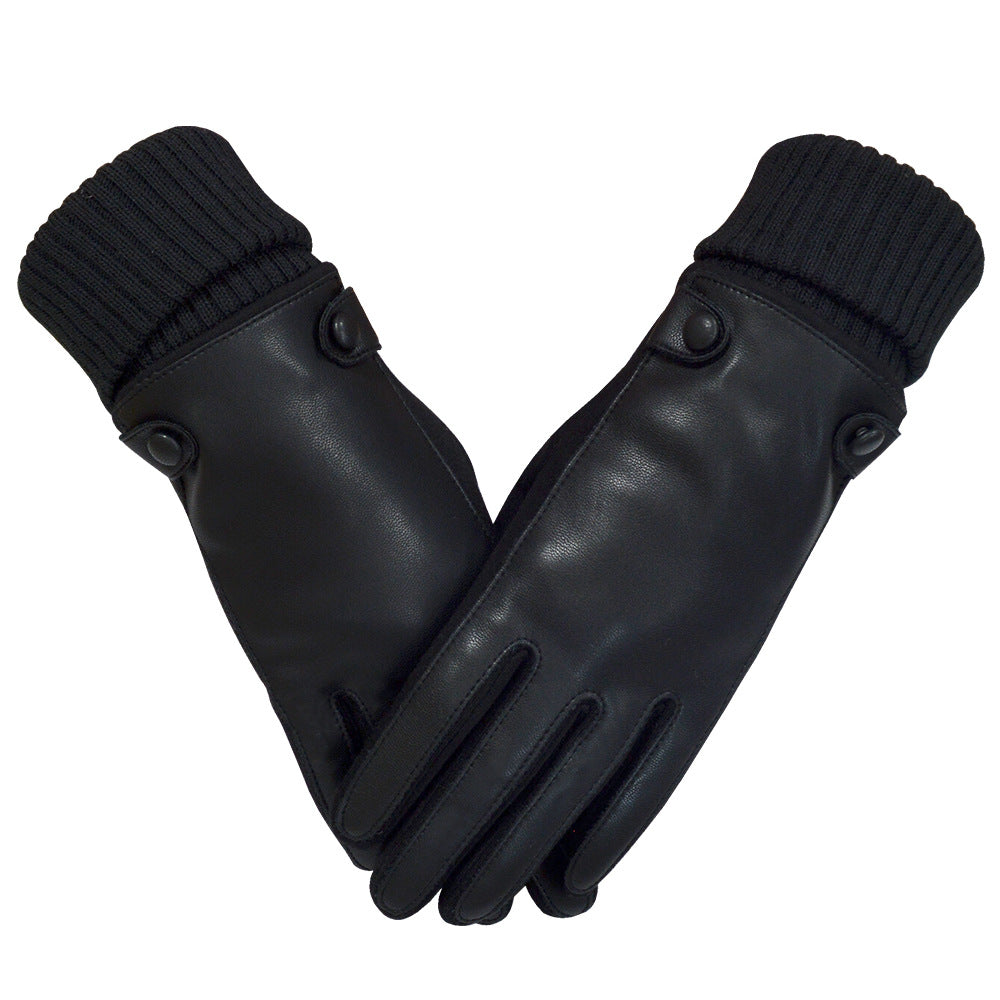 Women's Warm Veet Padded Thickened Cycling Touch Gloves