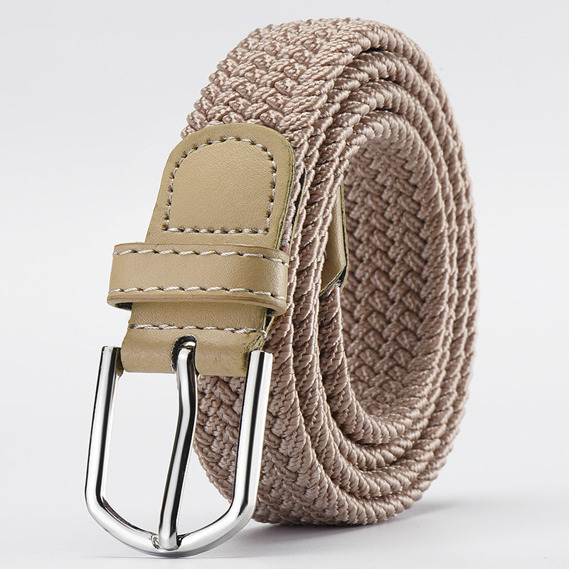 Women's & Men's Woven Elastic Stretch Canvas Female Korean Style Versatile Belts