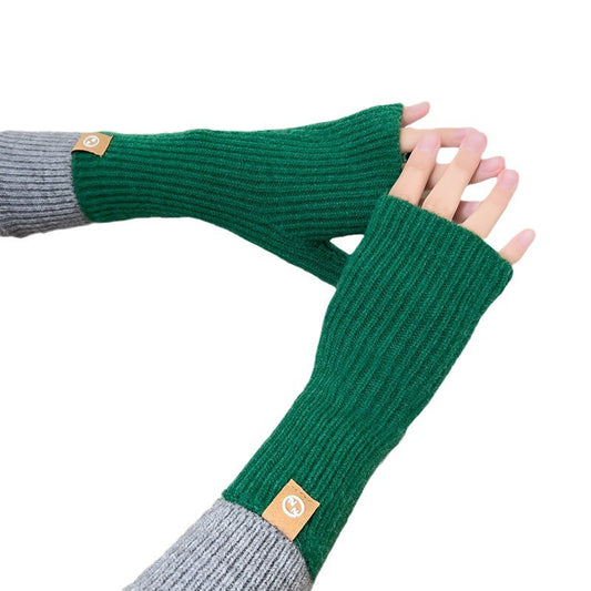 Women's Riding Korean Touch Screen Open Finger Gloves